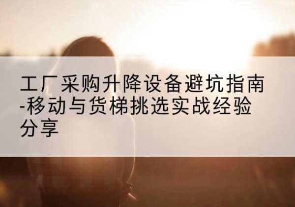 琼结移动式升降机怎么选-工厂采购升降设备避坑指南-移动与货梯挑选实战经验分享