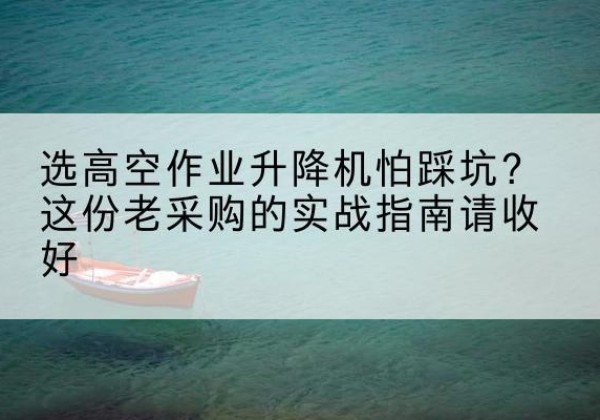 琼结高空作业升降机厂家推荐-选高空作业升降机怕踩坑？这份老采购的实战指南请收好